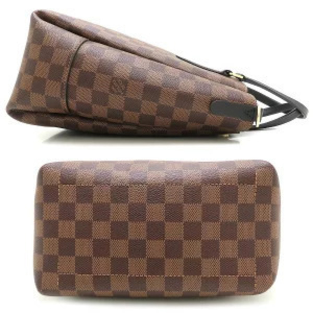 Louis Vuitton Noir NV Handbag Black Ebene Brown Damier Belmont